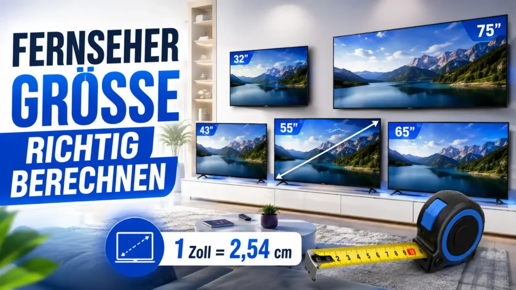 Fernsehergröße in Zoll berechnen